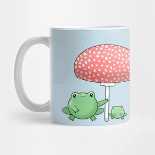 Cute Frog Hiding From The Rain Mug